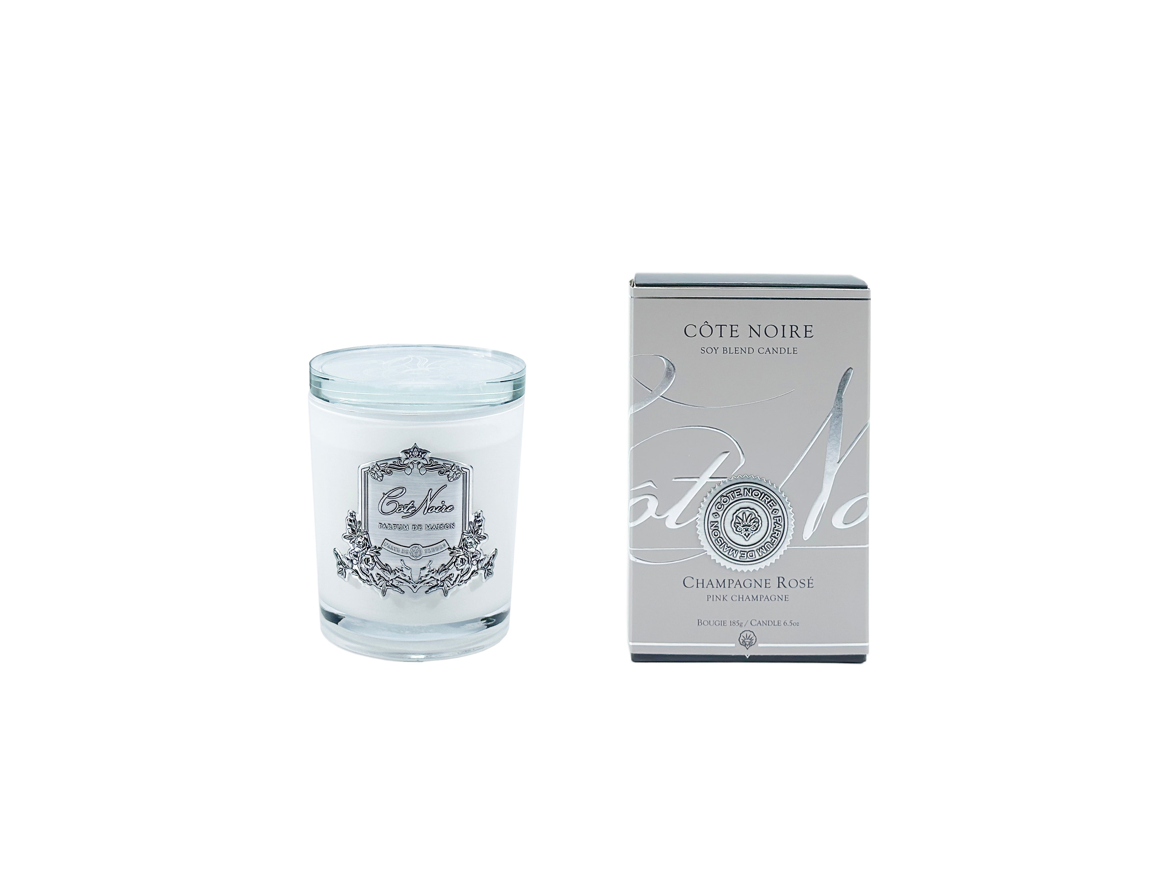 Cote Noire - Pink Champagne - 185g Silver Candle